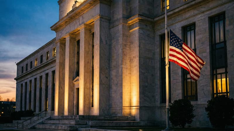 Federal Reserve building at dusk, representing the central bank's role in the housing affordability crisis
