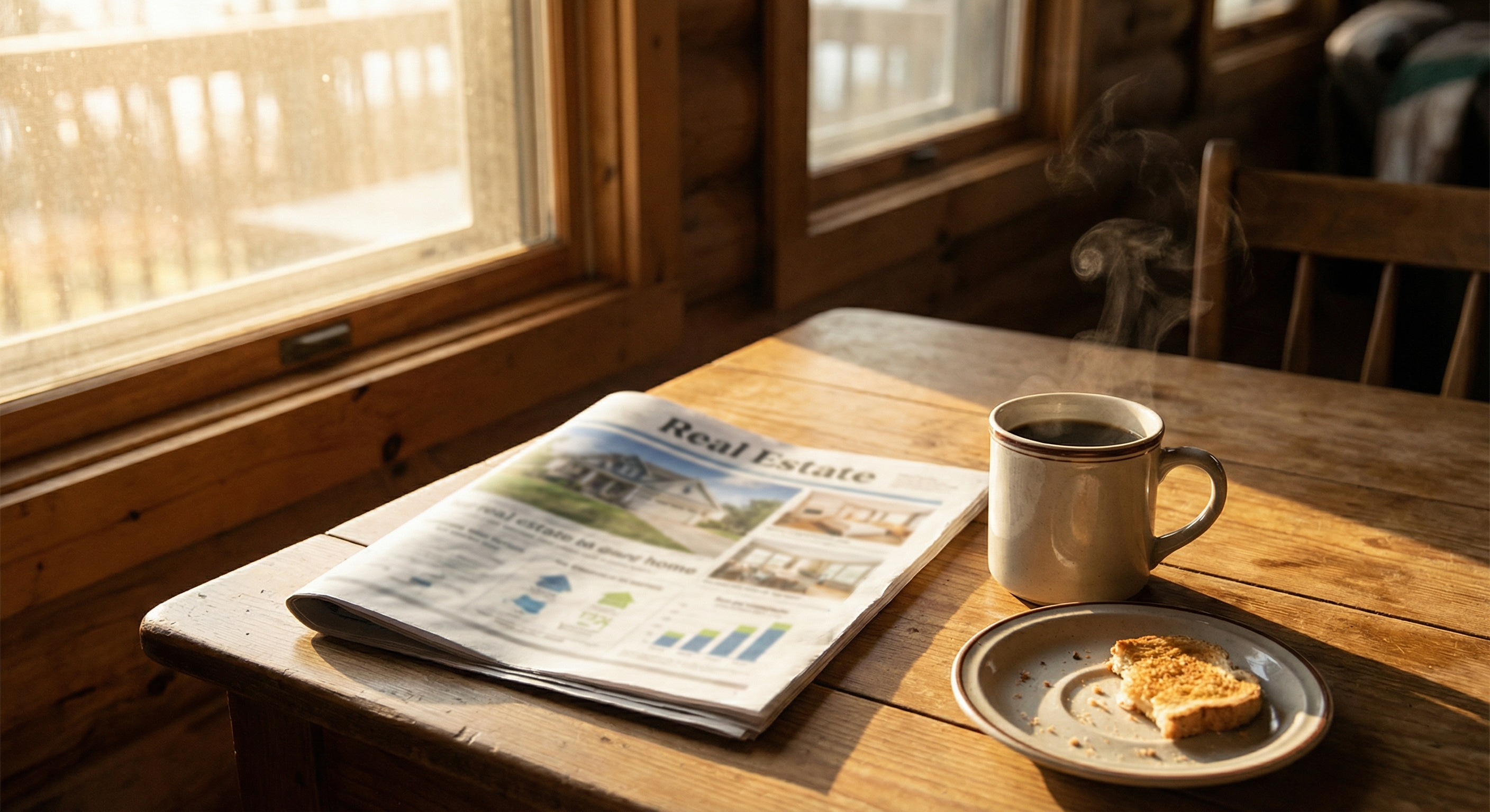 Professional financial analyst workspace with market data monitors representing weekly housing market analysis